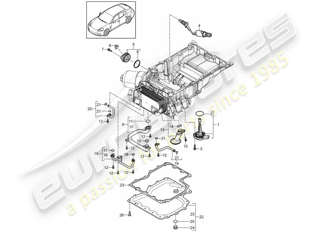 porsche 2016 (panamera 970) ansaugkrümmer - teilediagramm