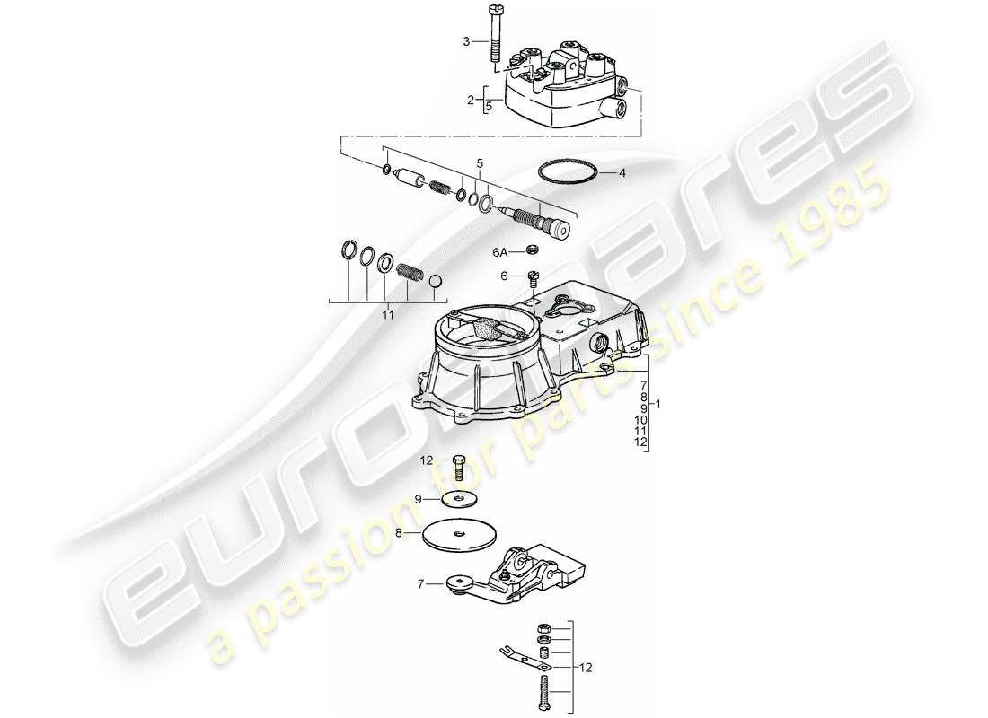 porsche 1976 (924) k-jetronic - gemischreglereinheit ersatzteildiagramm