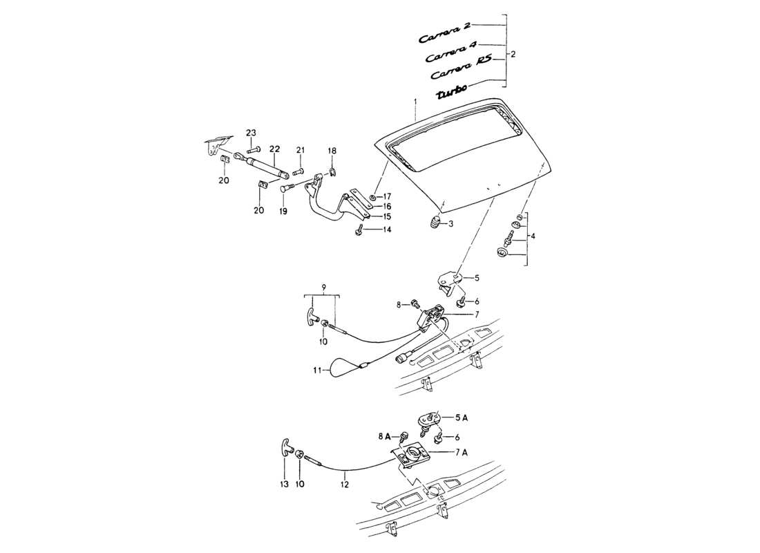 porsche 1994 (964) cover-ersatzteildiagramm