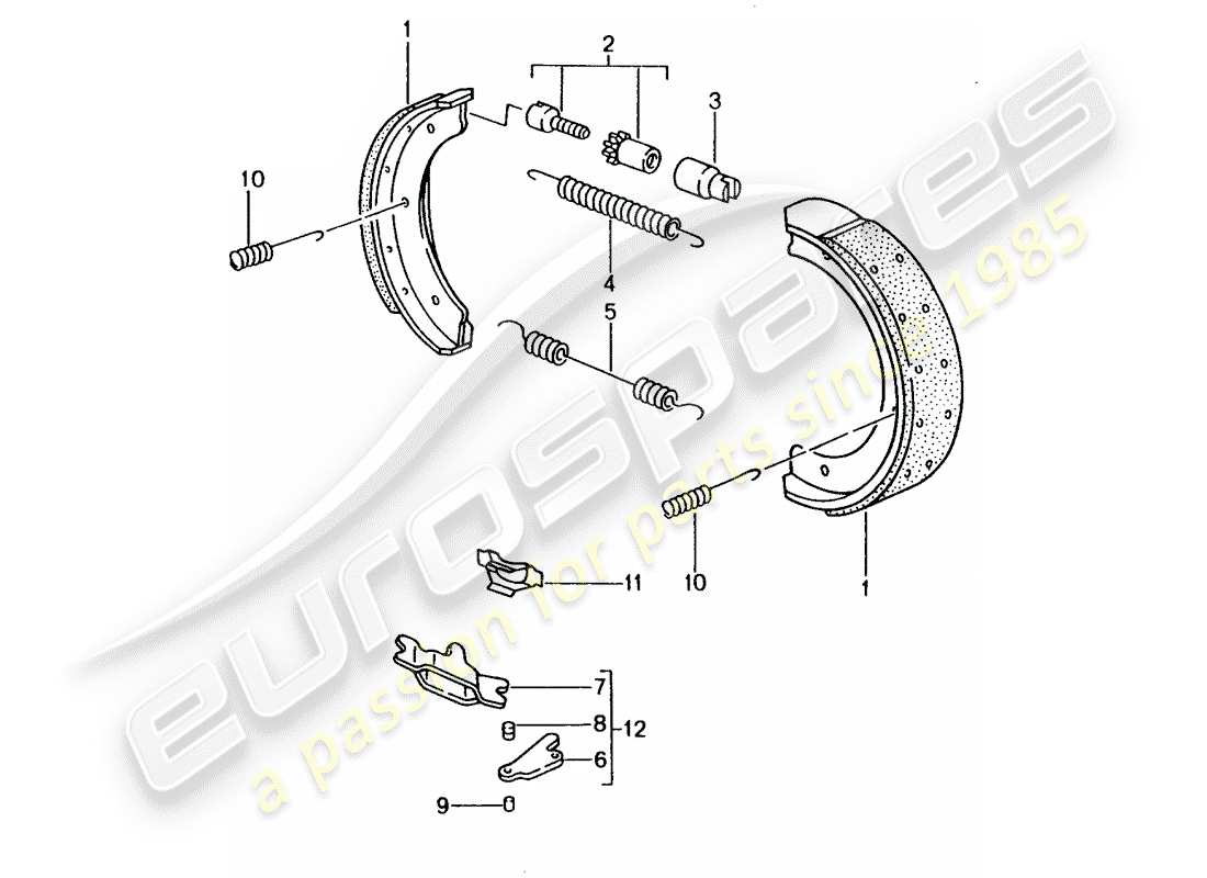 porsche 1998 (996) handbremse ersatzteildiagramm