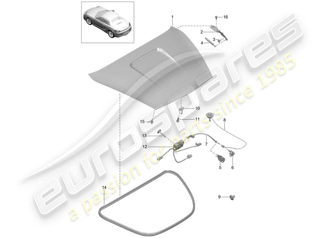 porsche 2012 (981 boxster) cover-ersatzteildiagramm