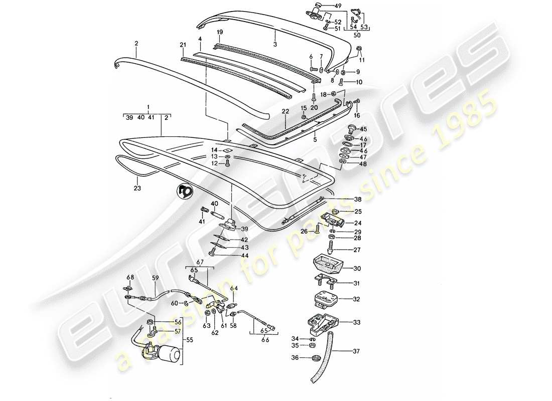 porsche 1991 (944) heckkofferraumdeckel - heckspoiler - d - mj 1990>> ersatzteildiagramm