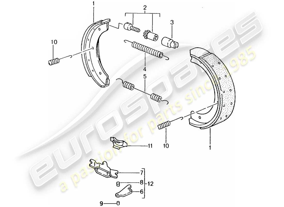 porsche 2002 (996 gt3) handbremse ersatzteildiagramm