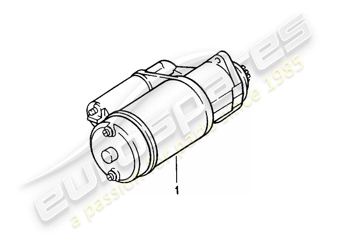 porsche 1998 (refurbished and exchange catalogue) starter-ersatzteildiagramm