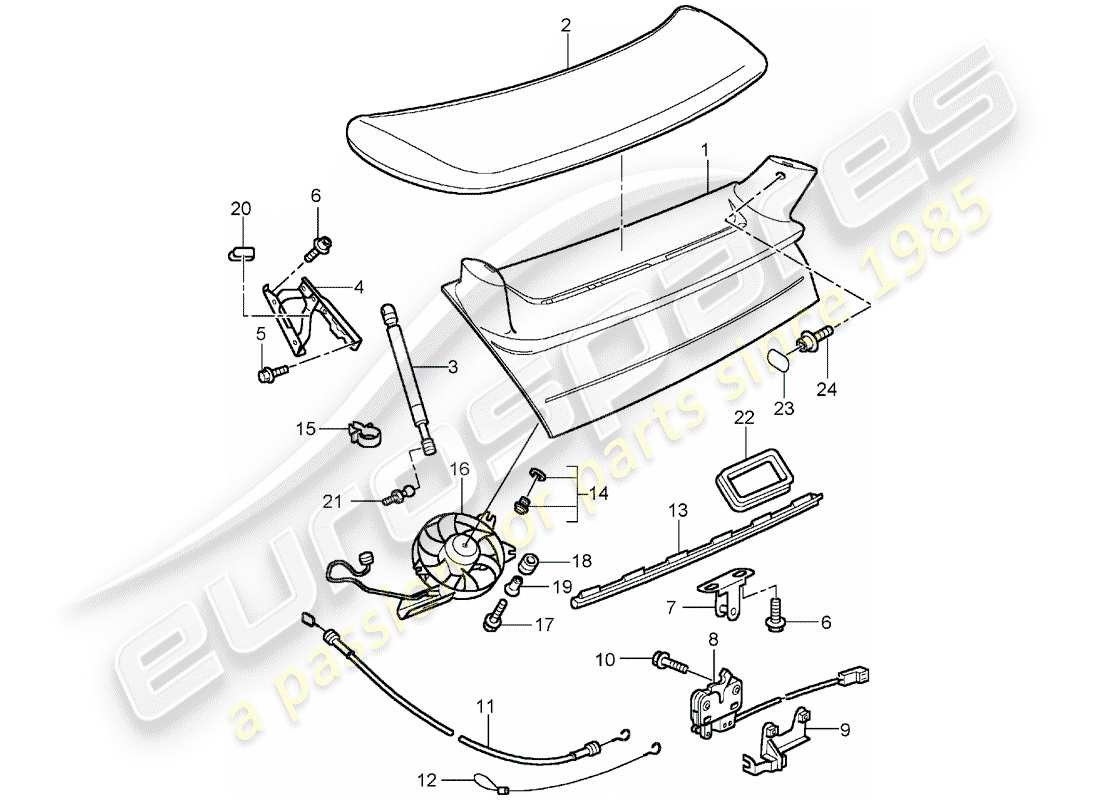 porsche 2005 (996 gt3) abdeckung - d - mj 2003>> ersatzteildiagramm