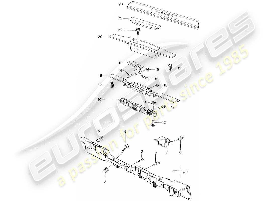 porsche 1998 (996) verkleidung - schwelle diagramm