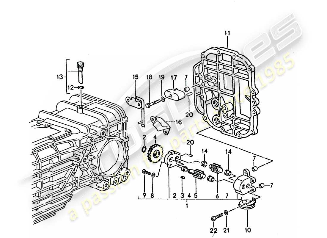 porsche 1994 (928) schaltgetriebe - ölkühlung - ölpumpe ersatzteildiagramm