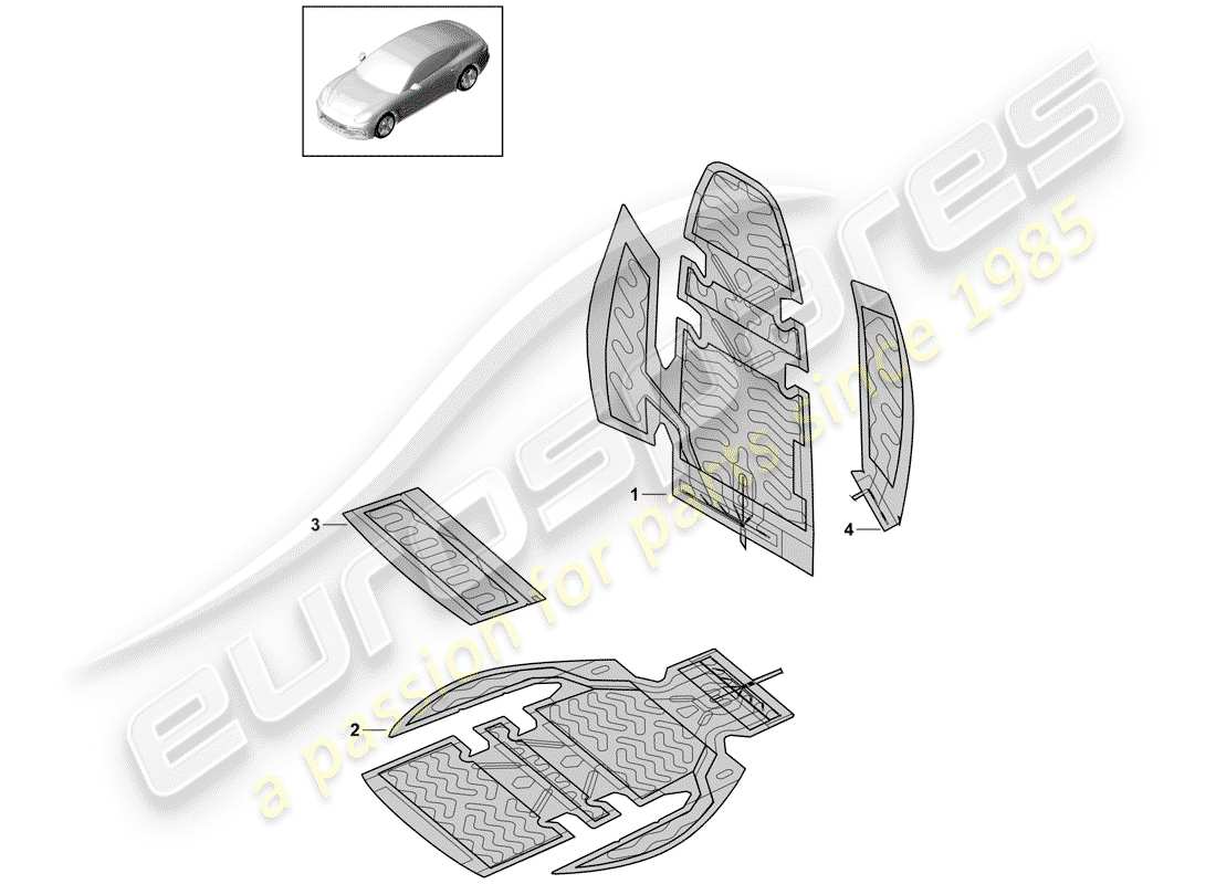 porsche 2019 (panamera 971-1) heizelement teilediagramm