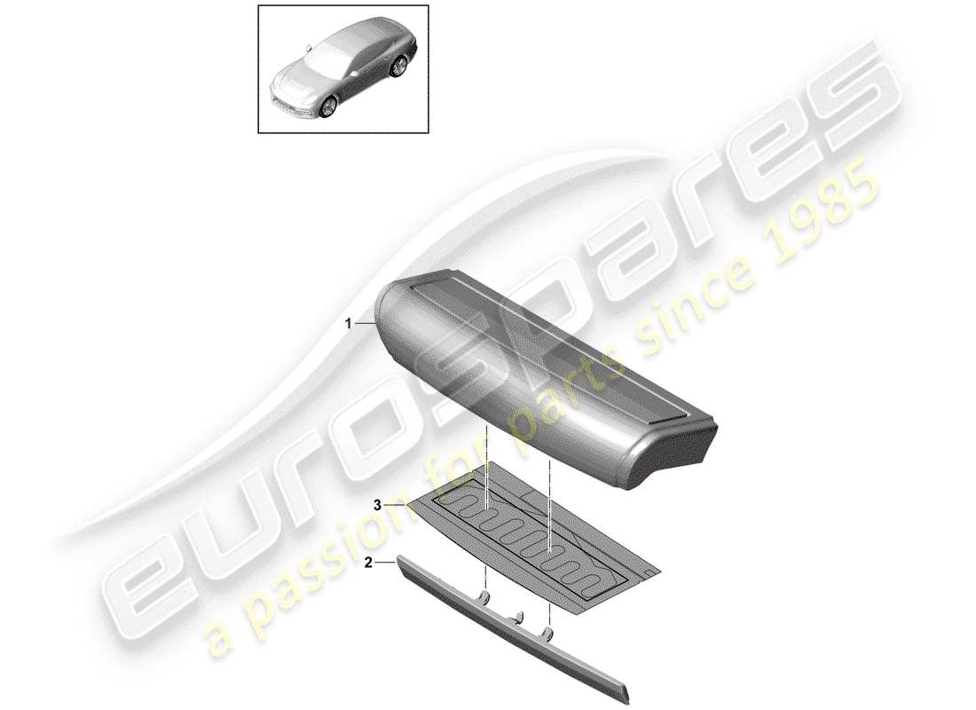 porsche 2018 (panamera 971-1) sitzkissen ersatzteildiagramm