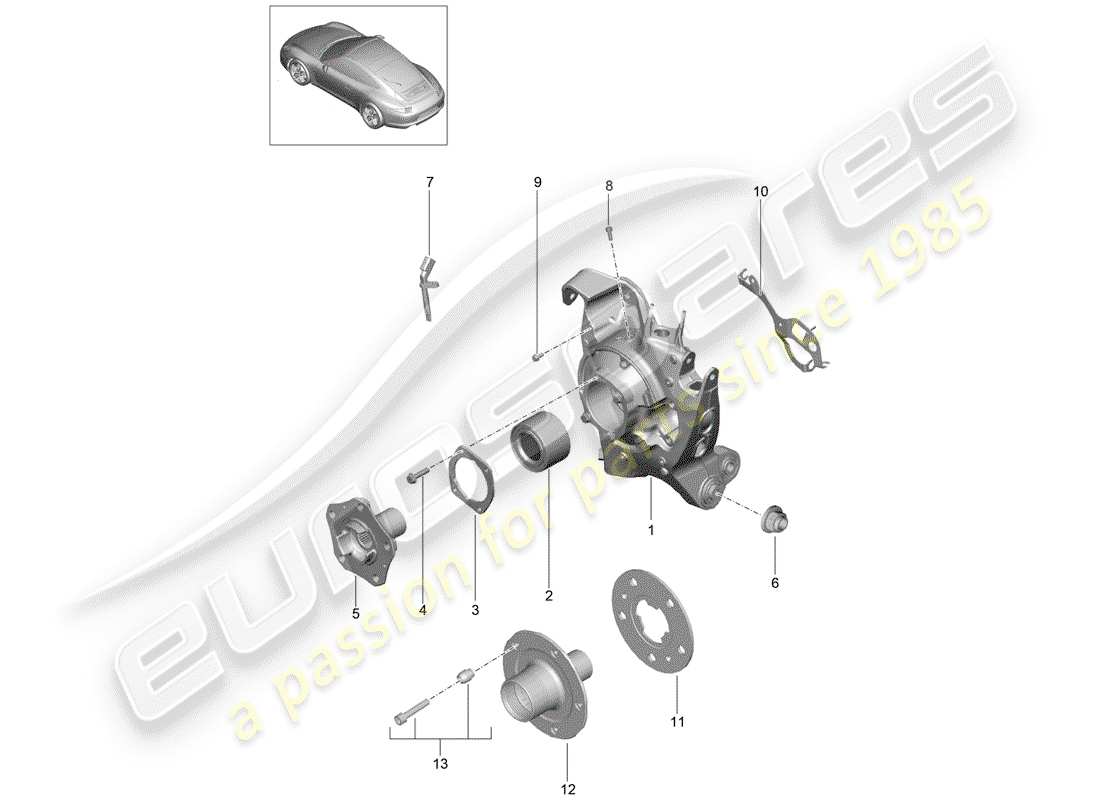 porsche 2016 (991-1) hinterachse teilediagramm