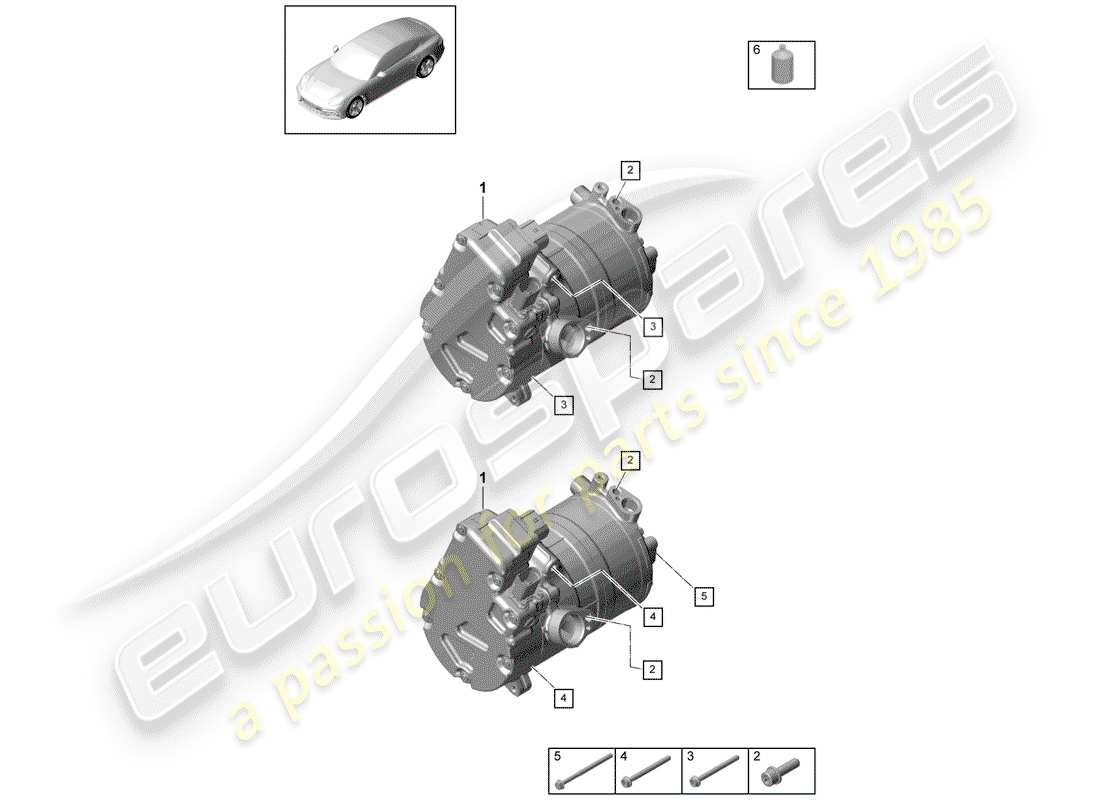 porsche 2020 (panamera 971-1) klimaanlage teilediagramm