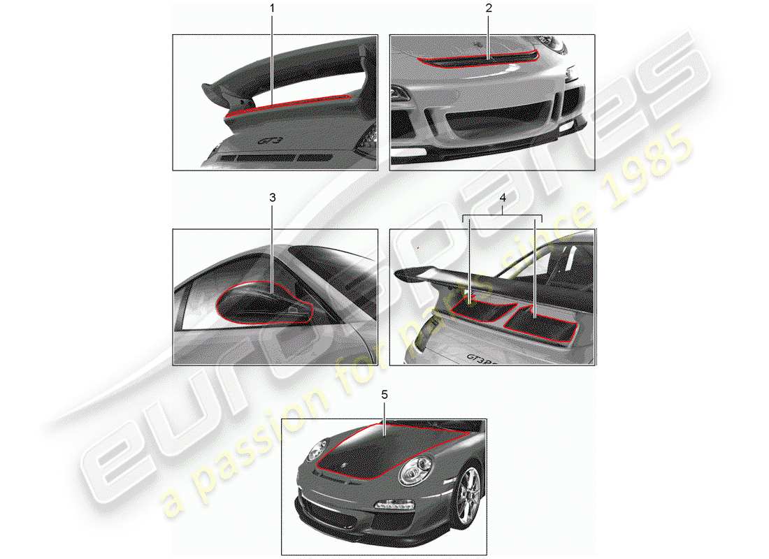 porsche 2007 (tequipment) motorsport teilediagramm