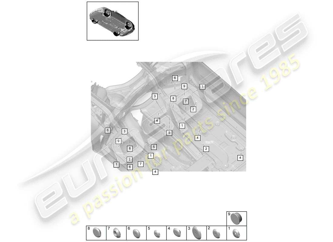 porsche 2017 (panamera 971-1) plug-teilediagramm