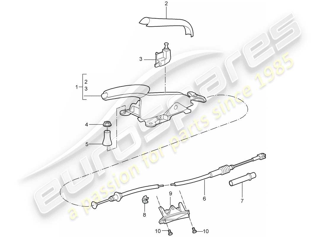 porsche 2008 (987 cayman) handbremse ersatzteildiagramm