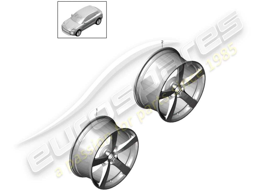porsche 2020 (macan) leichtmetallfelgen-ersatzteildiagramm