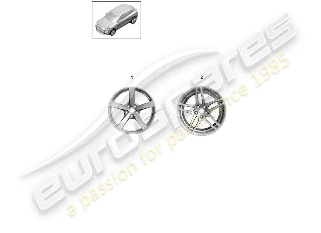 porsche 2019 (macan) leichtmetallfelgen-ersatzteildiagramm