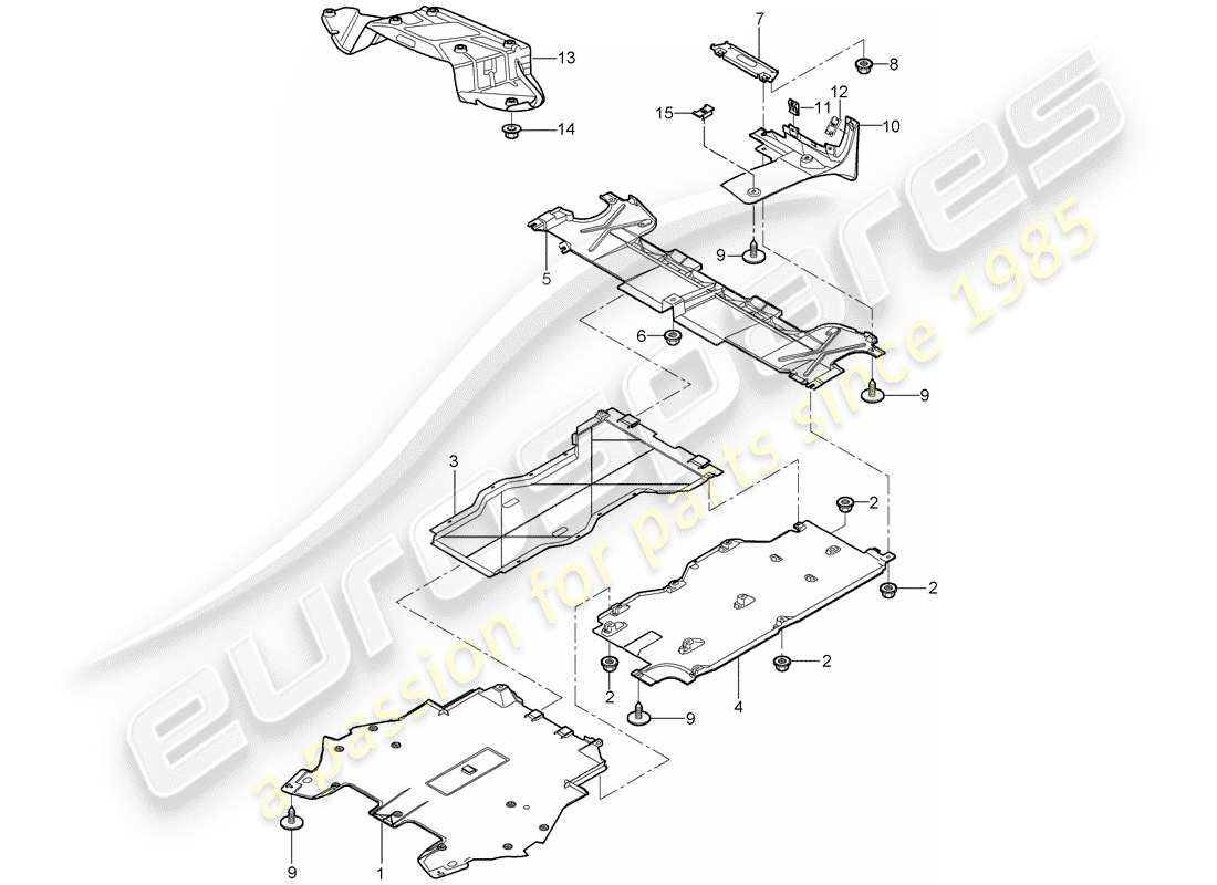 porsche 2007 (987 cayman) trims-teilediagramm