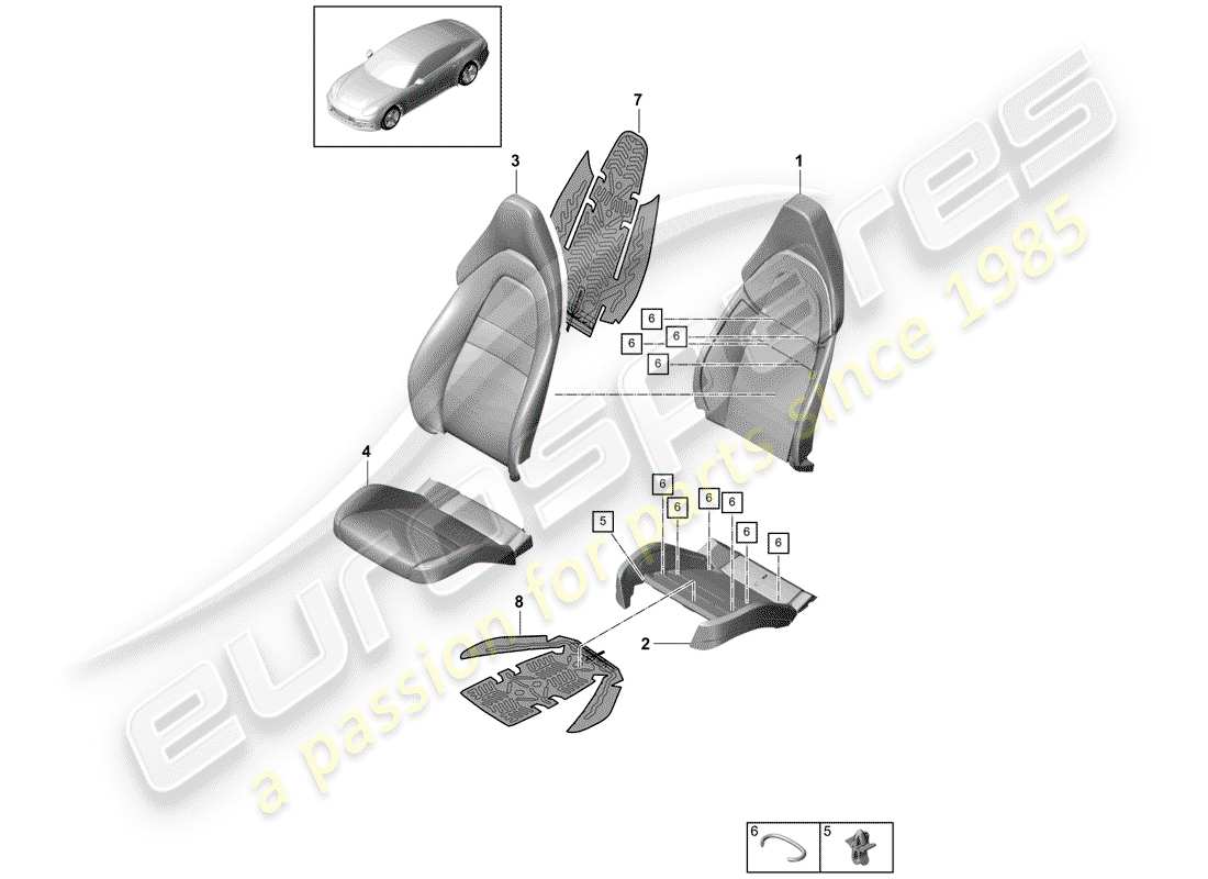 porsche 2020 (panamera 971-1) schaumteil teilediagramm