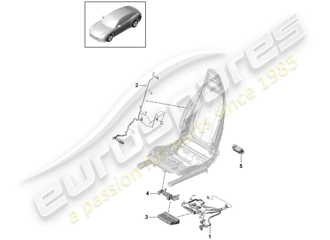 porsche 2020 (panamera 971-1) kabelbäume ersatzteildiagramm
