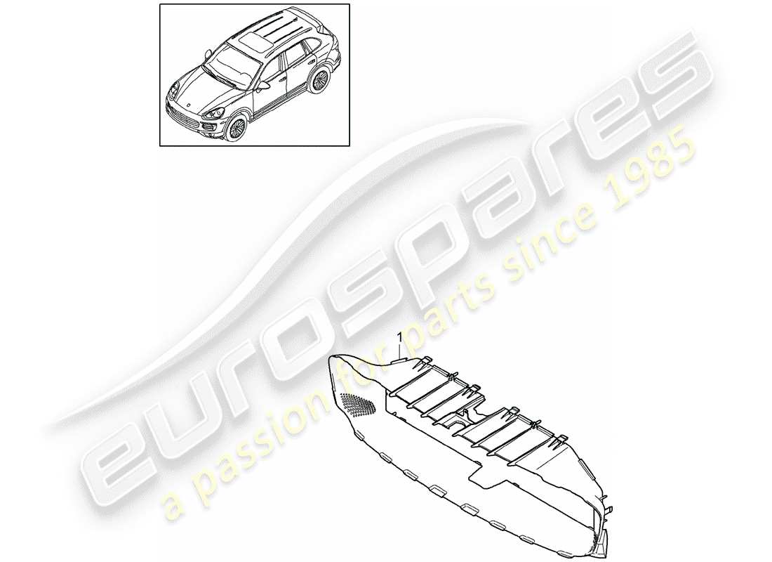 porsche 2011 (cayenne e2 92a) luftkanal teilediagramm