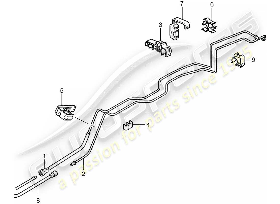 porsche 2008 (997-1 gt3) kraftstoffsystem teilediagramm