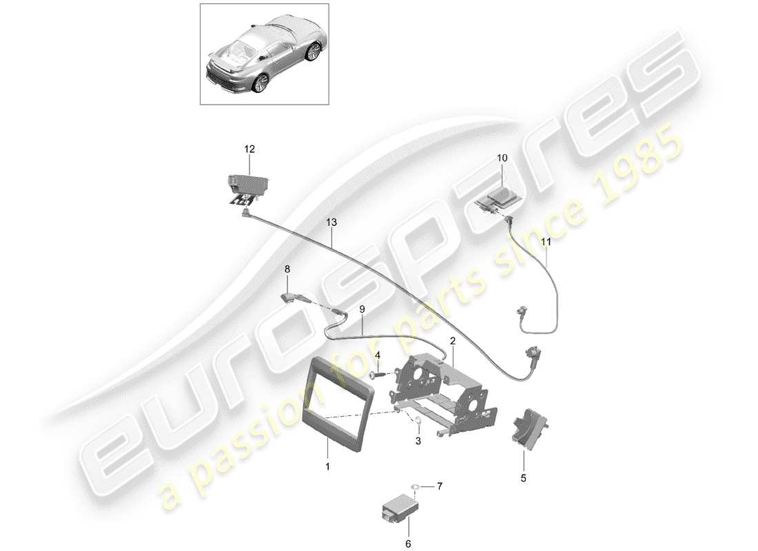 porsche 2016 (991-1 r/gt3/rs) elektrische teile für ersatzteildiagramm