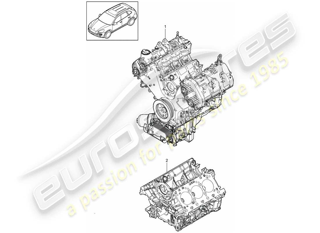 porsche 2014 (cayenne e2 92a) long block ersatzteildiagramm