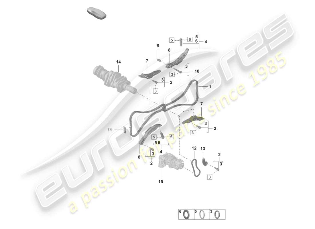 porsche 2019 (992-1) kettenspanner steuerkette teilediagramm