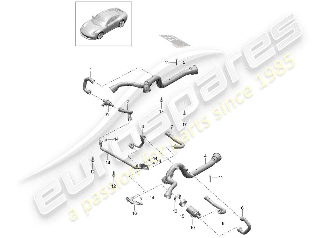 porsche 2016 (991-1 turbo) vorderachsdifferential ersatzteildiagramm