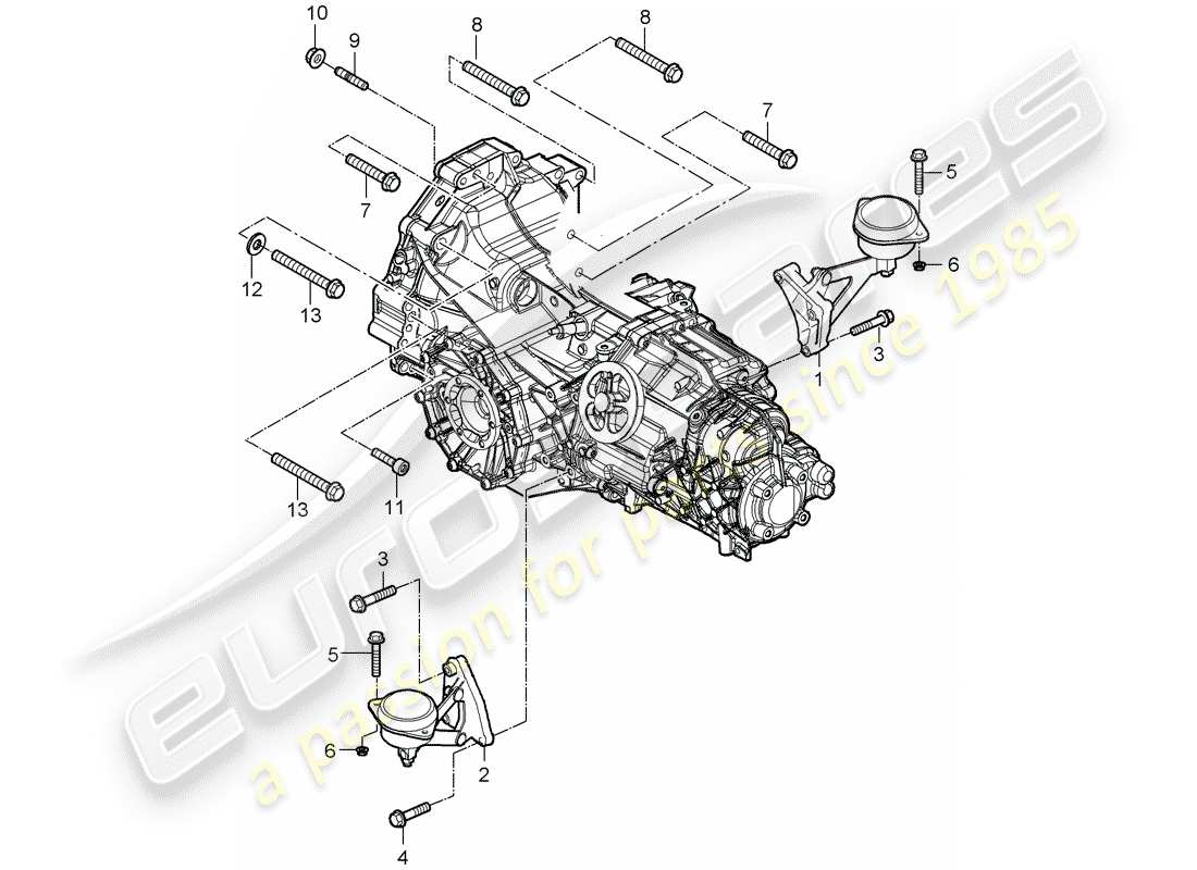 porsche 2006 (987 boxster) schaltgetriebe ersatzteildiagramm