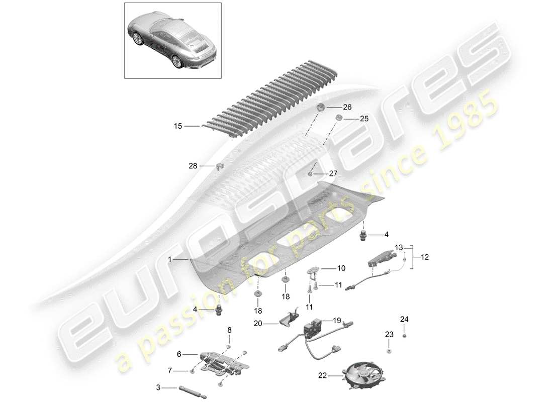 porsche 2019 (991-2) cover-ersatzteildiagramm