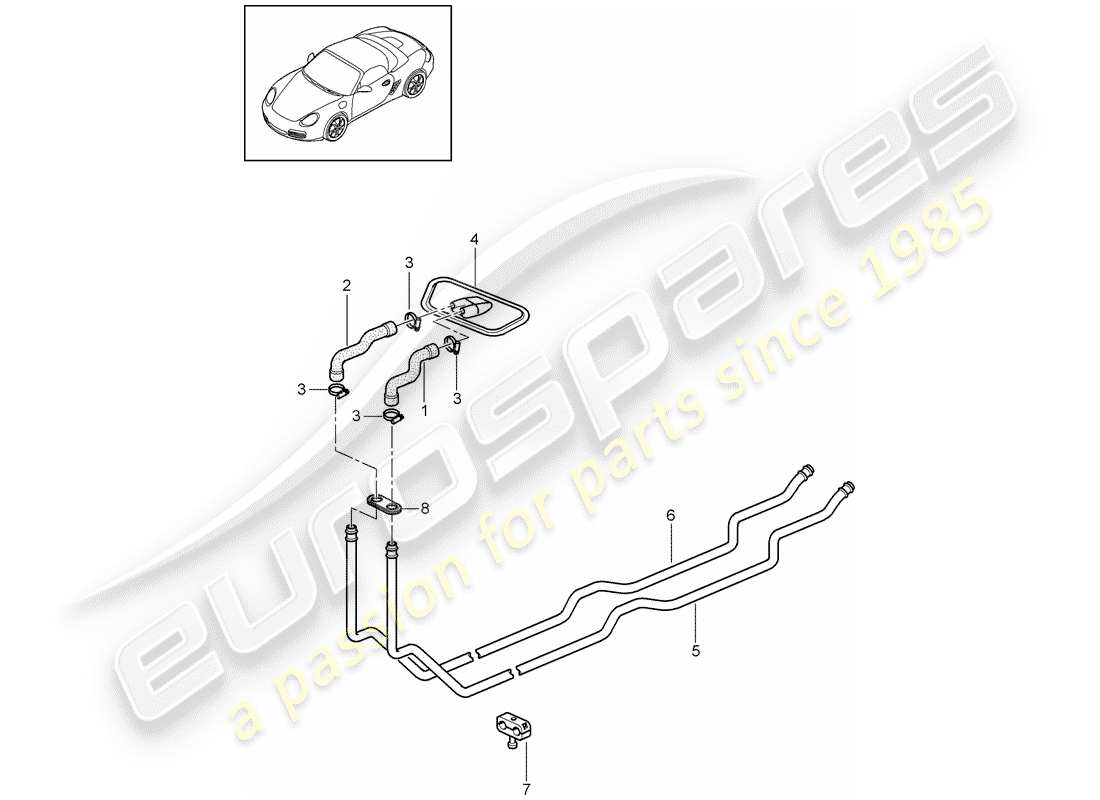 porsche 2006 (987 boxster) heizsystem 1 teilediagramm