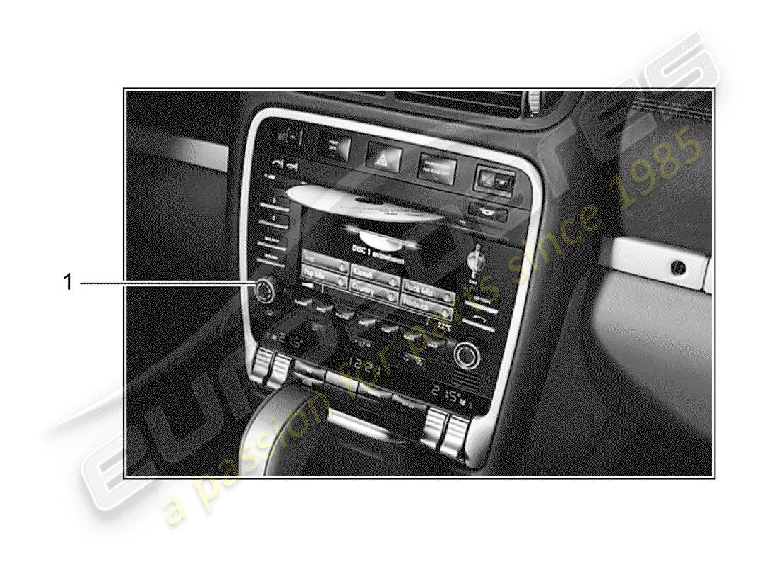 porsche 2011 (tequipment cayenne) navigationssystem teilediagramm