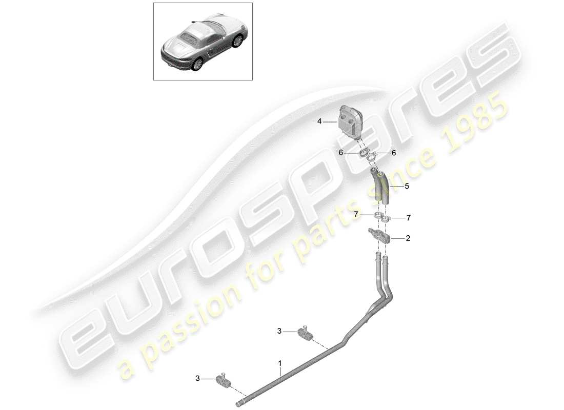 porsche 2017 (718 boxster) heizung teilediagramm