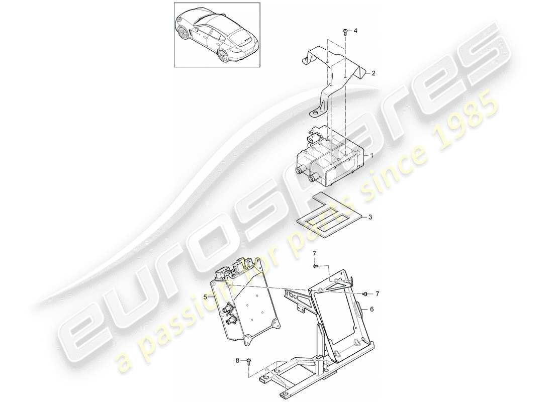 porsche 2013 (panamera 970) heizung teilediagramm