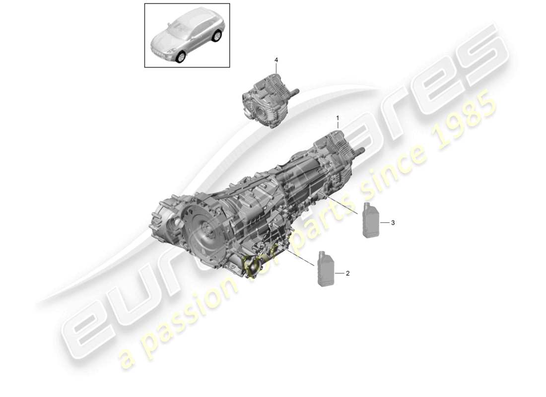 porsche 2017 (macan) 7-speed doppelkupplungsgetriebe - pdk - siehe technische informationen 3965 26/18 teilediagramm