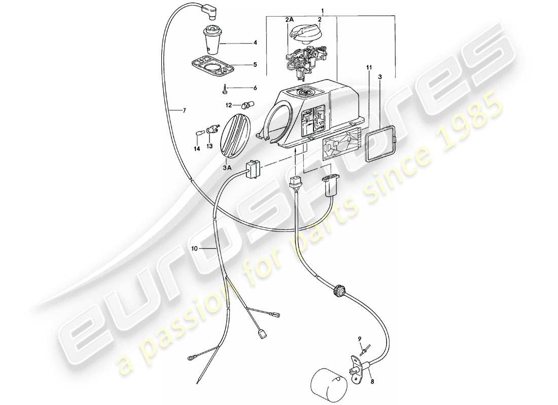porsche 1980 (911) heizung - automatisch ersatzteildiagramm