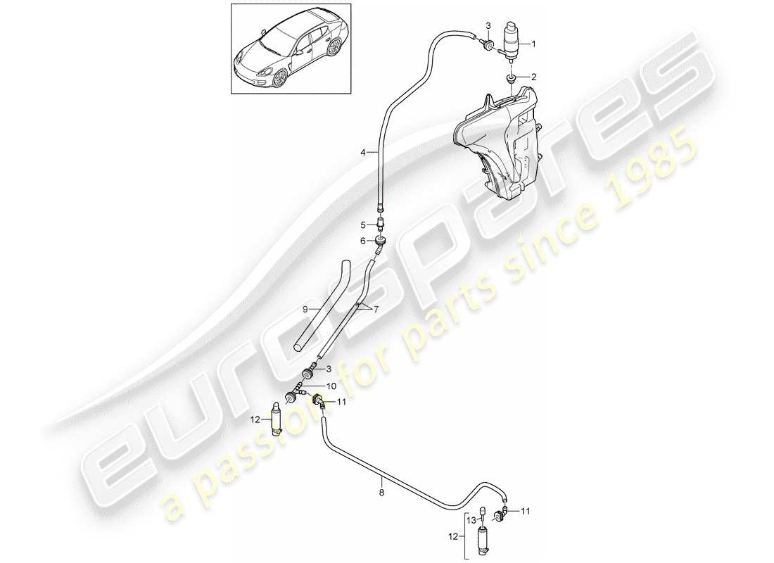 porsche 2011 (panamera 970) scheibe teilediagramm