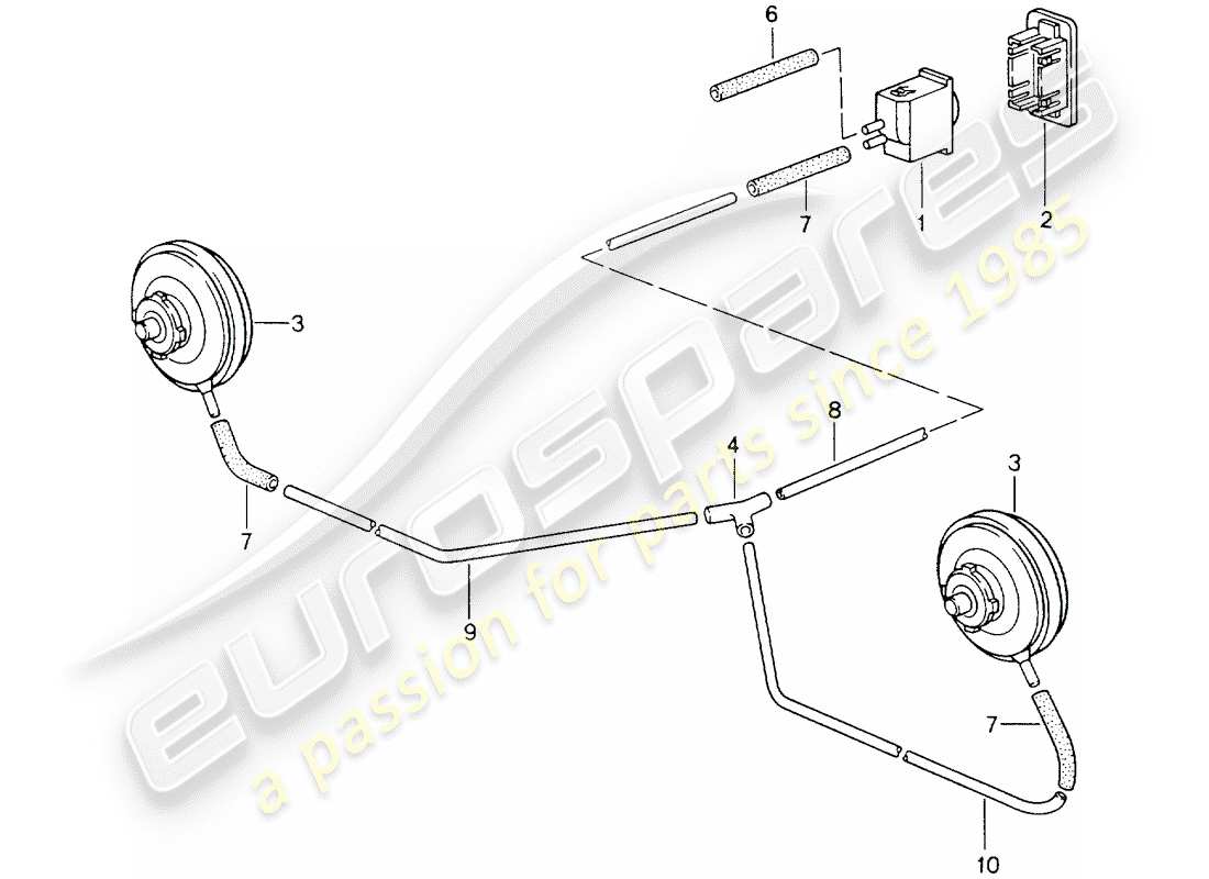 porsche 1994 (964) einstellung der strahllänge teilediagramm
