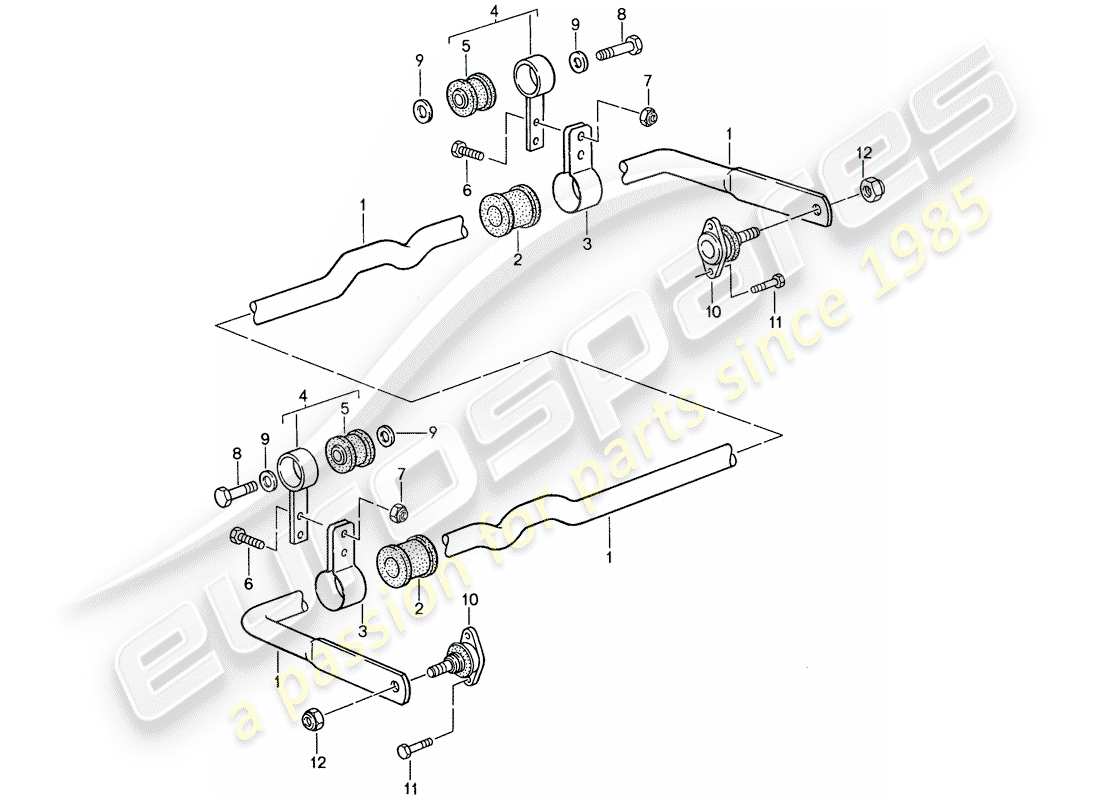 porsche 1988 (959) stabilisator - ersatzteildiagramm