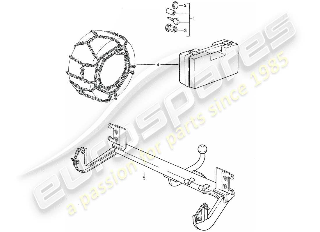 porsche 1991 (944) zubehör teilediagramm