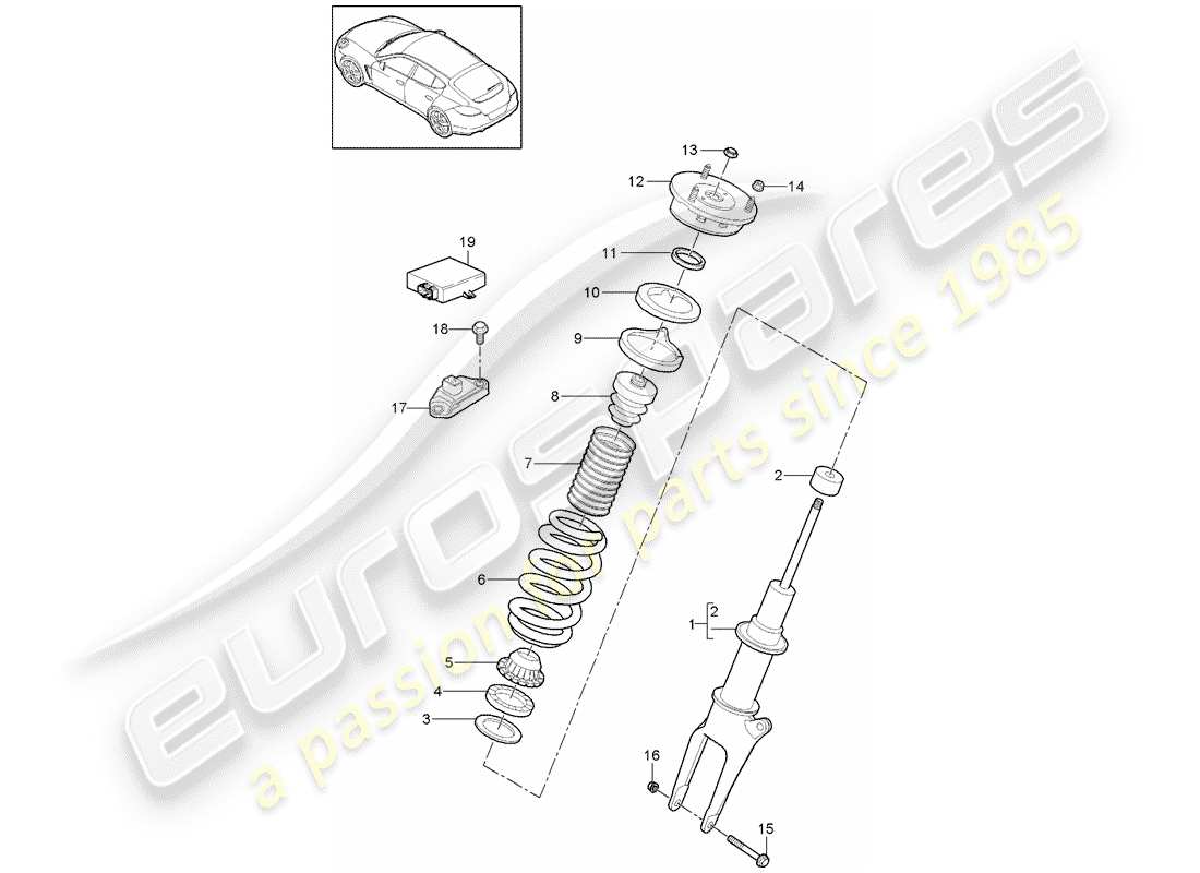 porsche 2016 (panamera 970) aufhängung teilediagramm