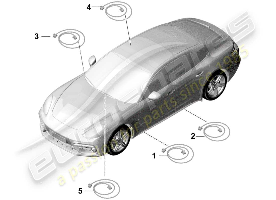 porsche 2020 (panamera 971-1) lichtleiter-ersatzteildiagramm