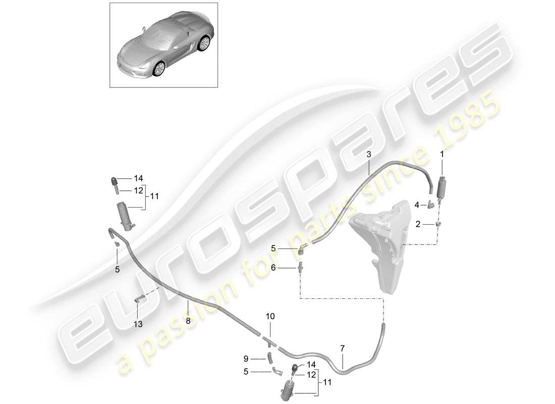 porsche 2016 (981 boxster spyder) scheibe teilediagramm