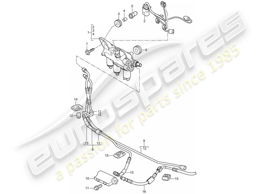 porsche 2008 (cayenne e1 9pa) stabilisator - ersatzteildiagramm