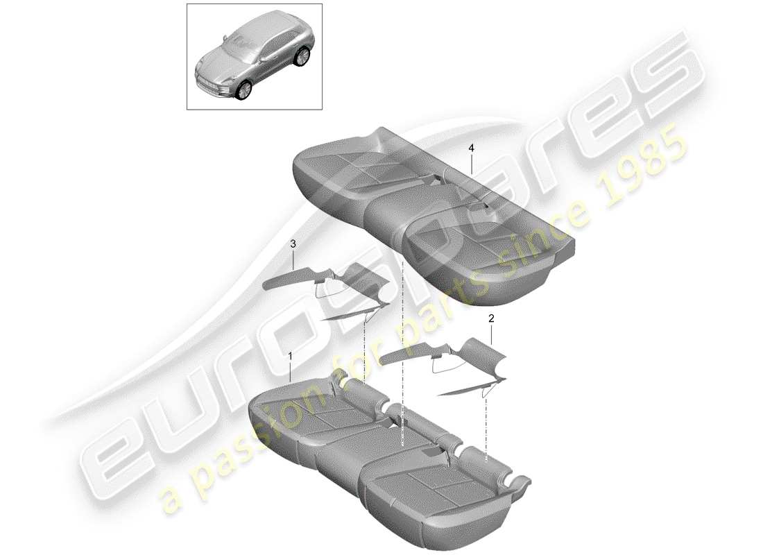 porsche 2020 (macan) schaumteil teilediagramm