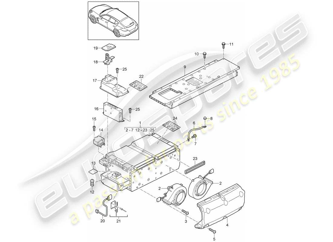 porsche 2011 (panamera 970) hybrid-teilediagramm