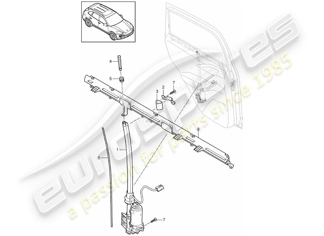 porsche 2012 (cayenne e2 92a) blind teilediagramm