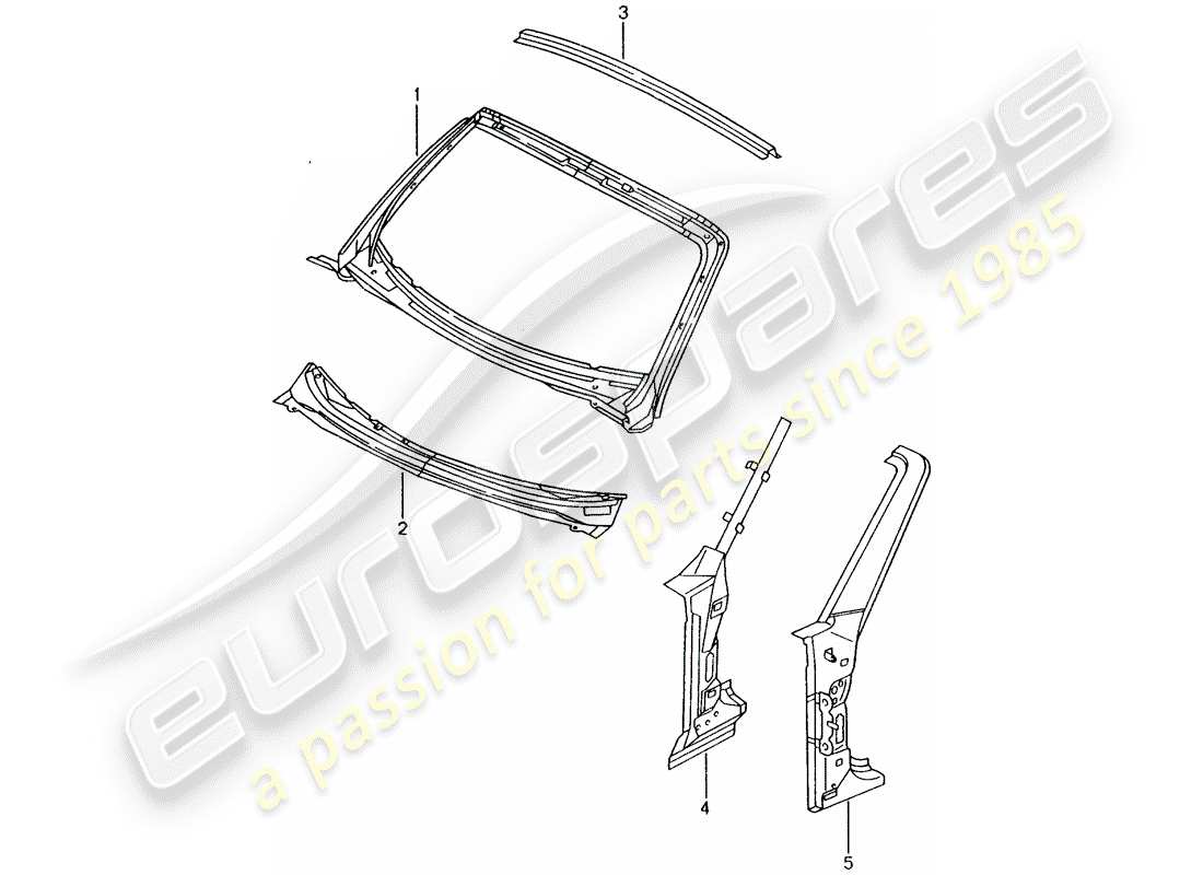 porsche 2000 (986 boxster) cowl-teilediagramm