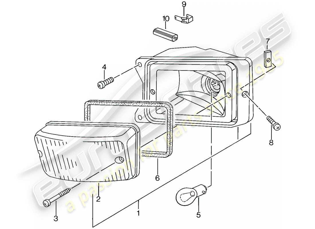 porsche 1982 (944) blinker ersatzteildiagramm